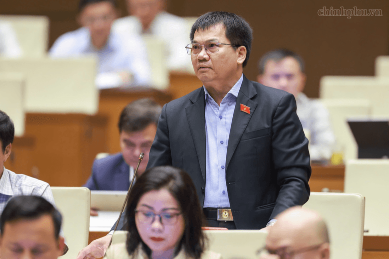 Đại biểu Dương Khắc Mai (tỉnh Lâm Đồng) nêu ý kiến tại hội trường - Ảnh: chinhphu.vn/Nhật Bắc