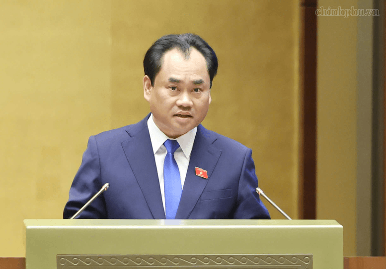 Bộ trưởng Bộ Nông nghiệp và Môi trường Trịnh Việt Hùng giải trình, tiếp thu ý kiến đại biểu Quốc hội - Ảnh: chinhphu.vn/Nhật Bắc