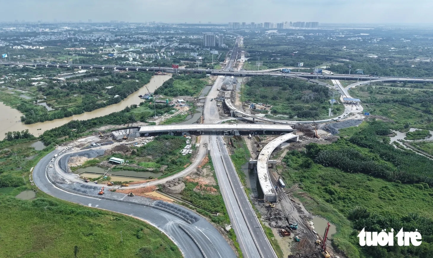 Nút giao HLD sẽ kết nối vành đai 3 với cao tốc TP.HCM - Long Thành - Dầu Giây, đường dẫn từ cầu Nhơn Trạch về khu Đông TP.HCM - Ảnh: THUẬN VĂN